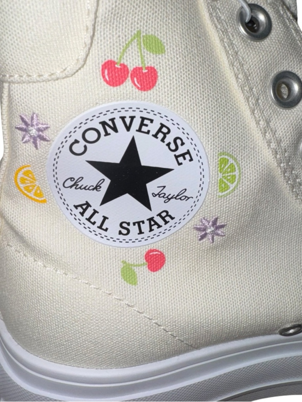 Converse Platform Hi Buttery Lemon Yellow Fruit Print Sneakers Women’s 9 NWT - Picture 5 of 9
